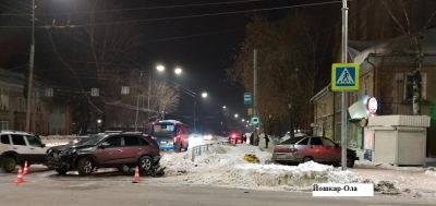 В Йошкар-Оле при столкновении двух иномарок пострадала женщина-пешеход