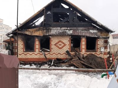 В Звенигове на пожаре в частном доме погибла 77-летняя женщина