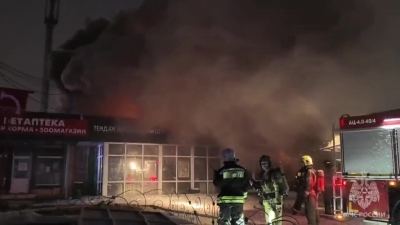 В Марий Эл спасатели локализовали крупный пожар на крыше кафе