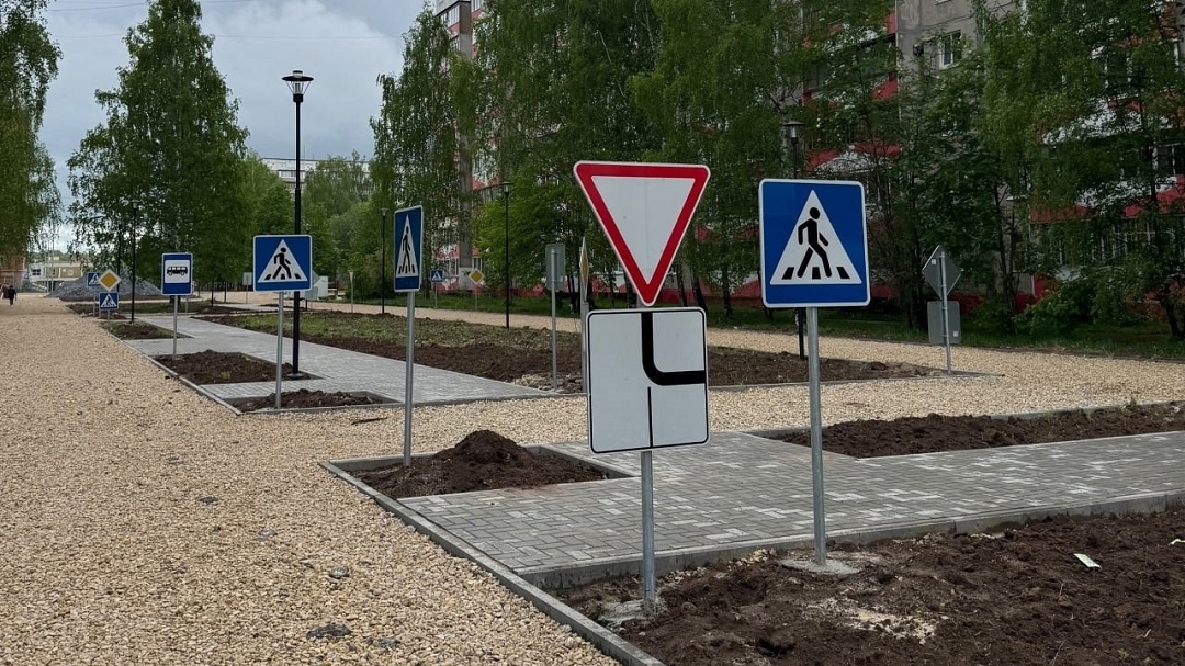 В микрорайоне «Юбилейный» Йошкар-Олы для юных пешеходов создаётся «Автогородок»