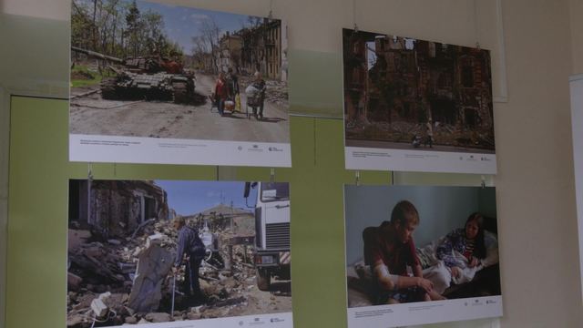 В Царевококшайском Кремле открылась фотовыставка «Хроники террора украинского неонацистского режима»