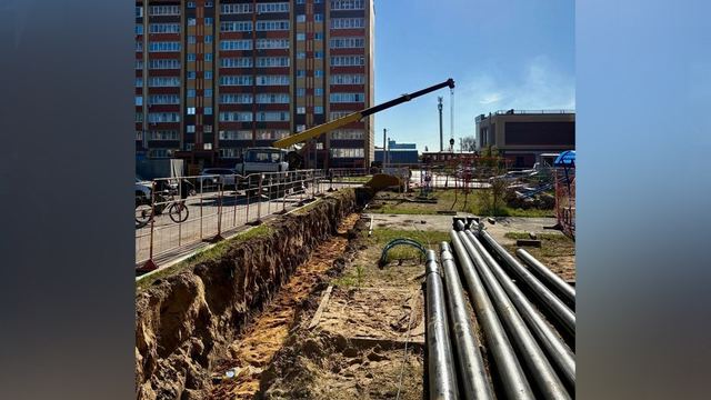 В Йошкар-Оле прокладывают теплосети к новой детской поликлинике
