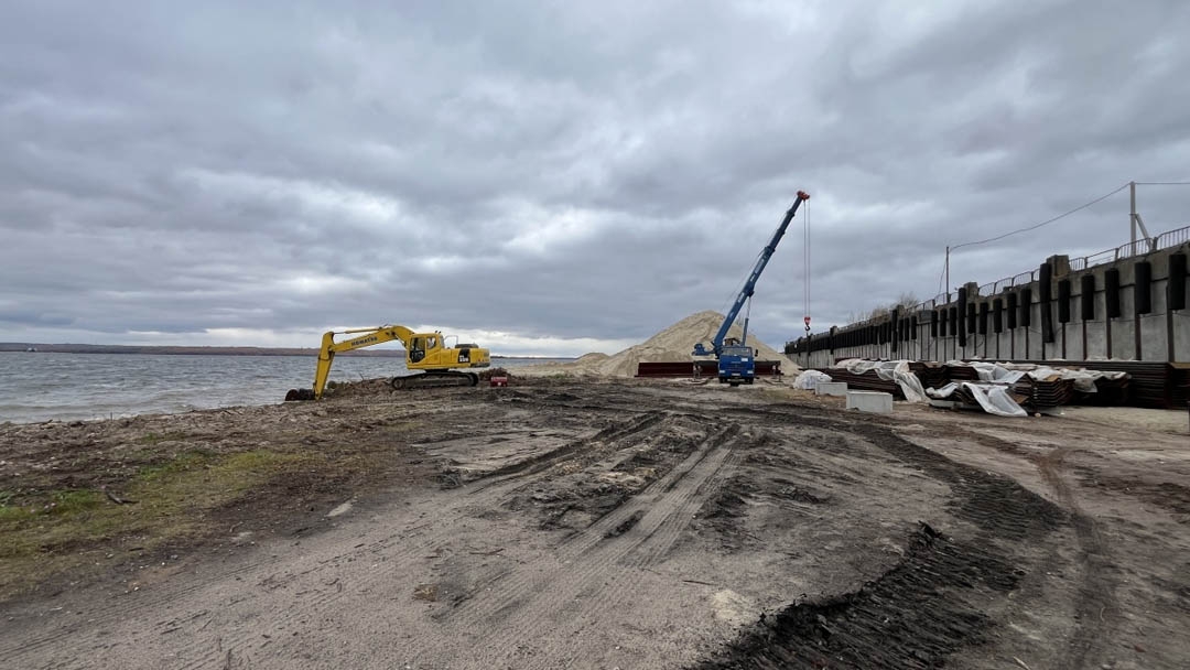 В Марий Эл укрепляют берег Волги для нового причала