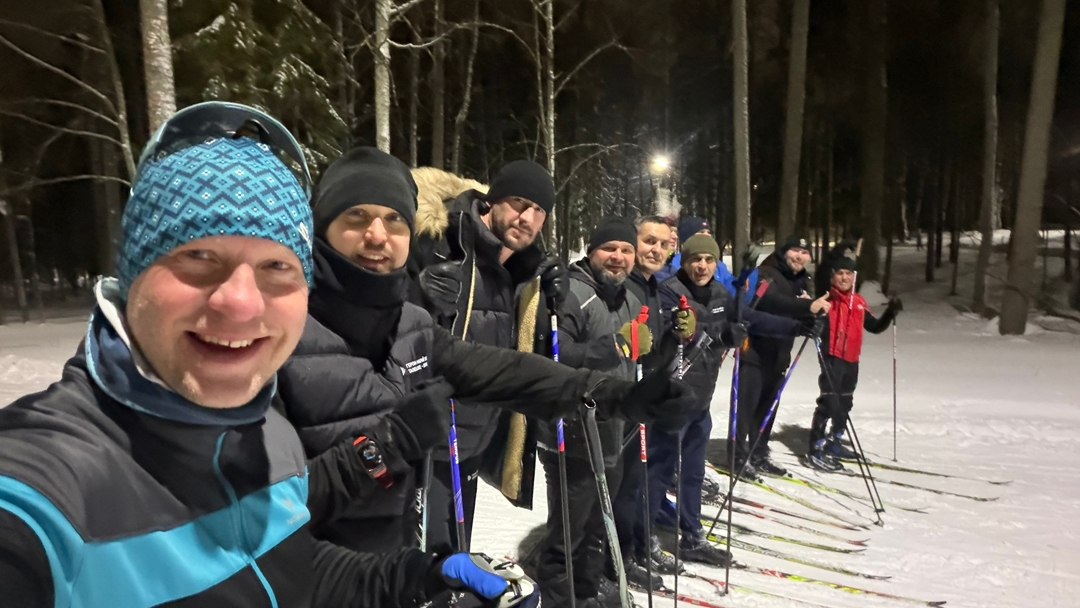 Участники программы «Герои Марий Эл. Талешке-влак» встали на лыжи вместе с министром спорта Марий Эл