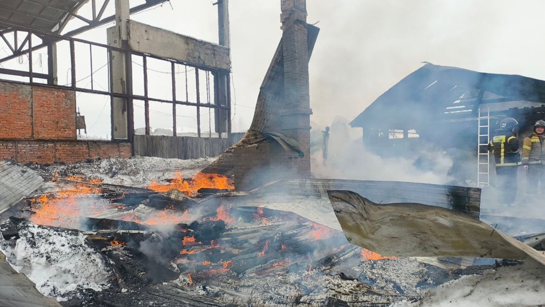 В Марий Эл произошёл пожар на территории деревообрабатывающего предприятия