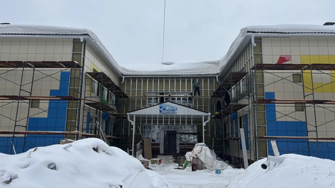 В детском саду «Родничок» в Оршанке продолжается капитальный ремонт по нацпроекту «Семья»