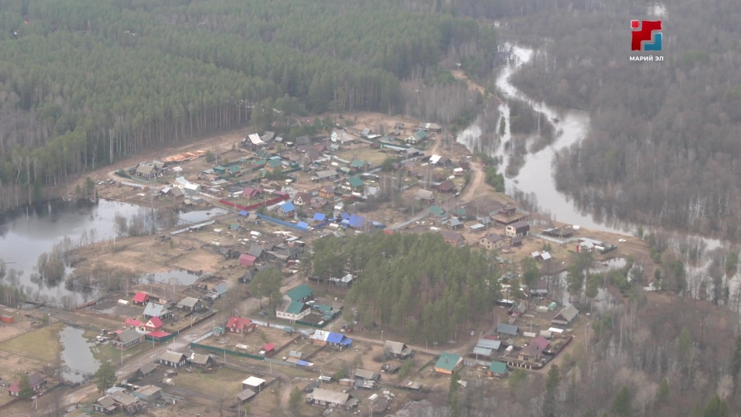 Юрий Зайцев с вертолета ознакомился с паводковой обстановкой в Марий Эл