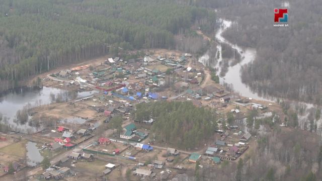 Юрий Зайцев с вертолета ознакомился с паводковой обстановкой в Марий Эл