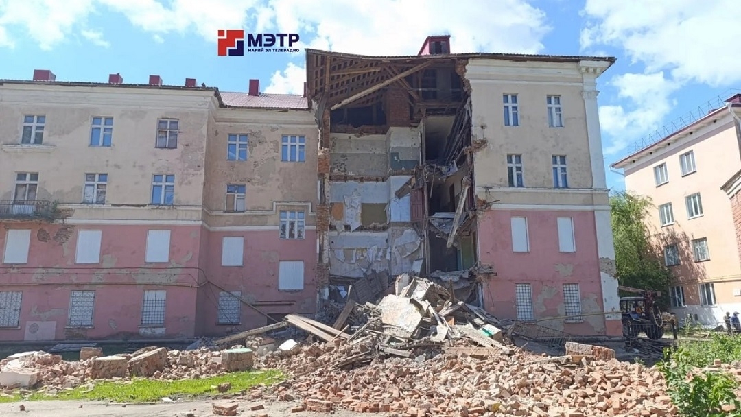 В Йошкар-Оле обрушившееся здание на улице Кремлевской снесут