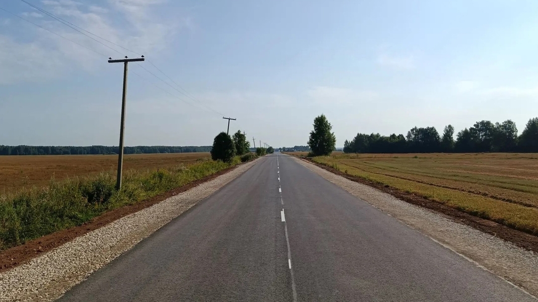В Марий Эл по нацпроекту отремонтировали ключевую дорогу к соцобъектам
