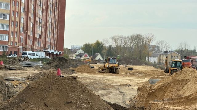 В Йошкар-Оле продолжается строительство дороги на улице Водопроводной