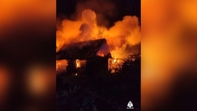 В Оршанском районе огонь уничтожил частное хозяйство